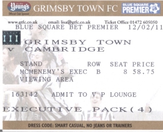 GTFC v Cambridge Ticket
