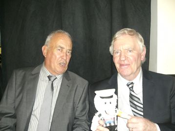 Lawrie McMenemy was particularly keen to meet up with the President and Mattie to offer thanks and discuss future plans with the Histon Mariners.