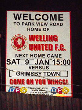 As can be seen Welling invited fans to "come on their wings" and town supporters took them at their word. In a gate of 1300 over 800 Mariners descended like flying fish.