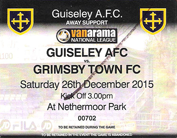 Guiseley AFC v GTFC Ticket