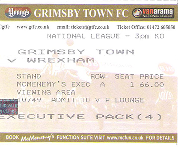 GTFC v Wrexham Ticket