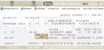 GTFC v Newport County Ticket
