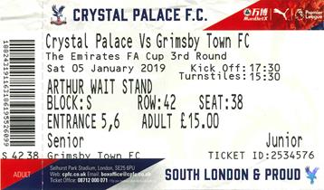 Crystal Palace v GTFC Ticket