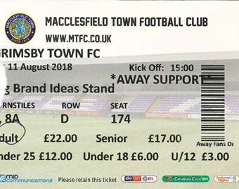 Macclesfield Town v GTFC Ticket