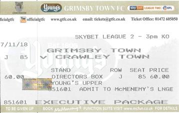 GTFC v Crawley Town Ticket