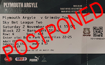 Plymouth Argyle v GTFC Ticket
