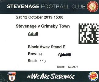 Stevenage v GTFC Ticket