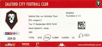Salford City v GTFC Ticket