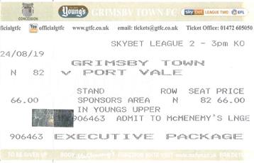 GTFC v Port Vale Ticket
