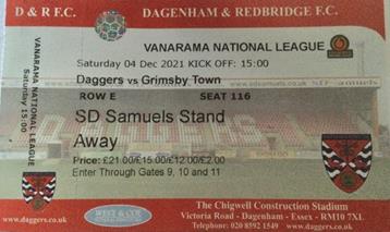 Dagenham & Redbridge v GTFC Ticket