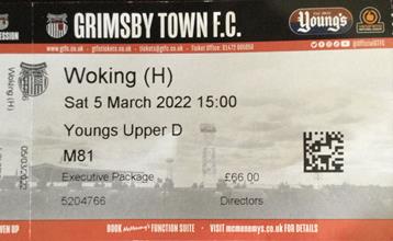 GTFC v Woking Ticket