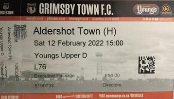 GTFC v Aldershot Town Ticket