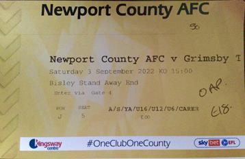 Newport County v GTFC Ticket