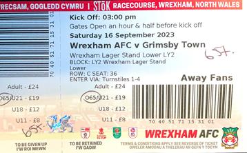 Wrexham A.F.C. v GTFC Ticket